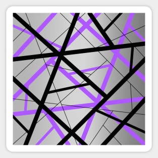 Purple/Silver/Black Pattern Sticker